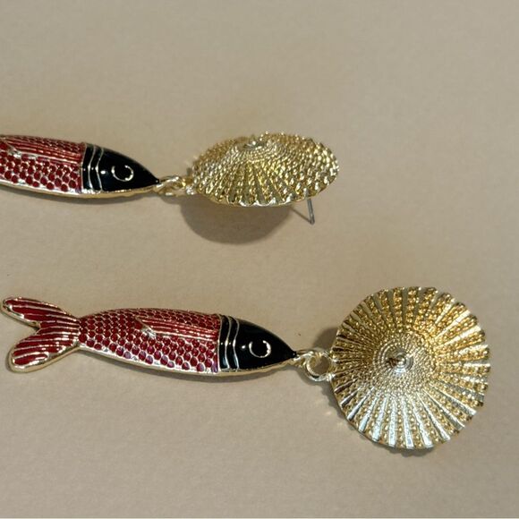 Fish Dangle Earrings #1604 - Picture 3 of 4
